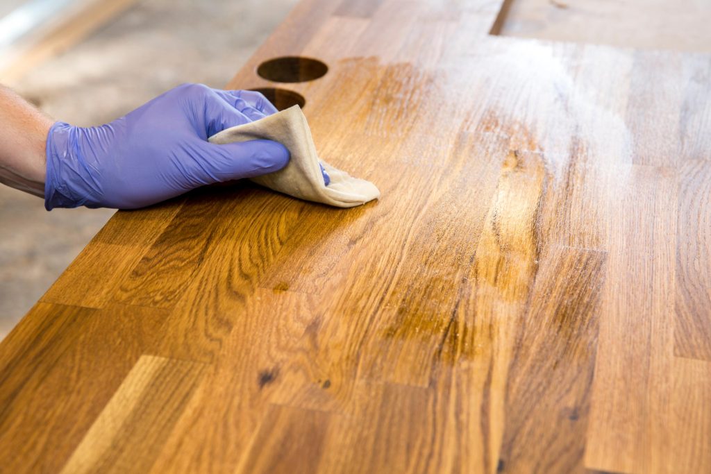 refinishing Tasmania oak furniture with oil